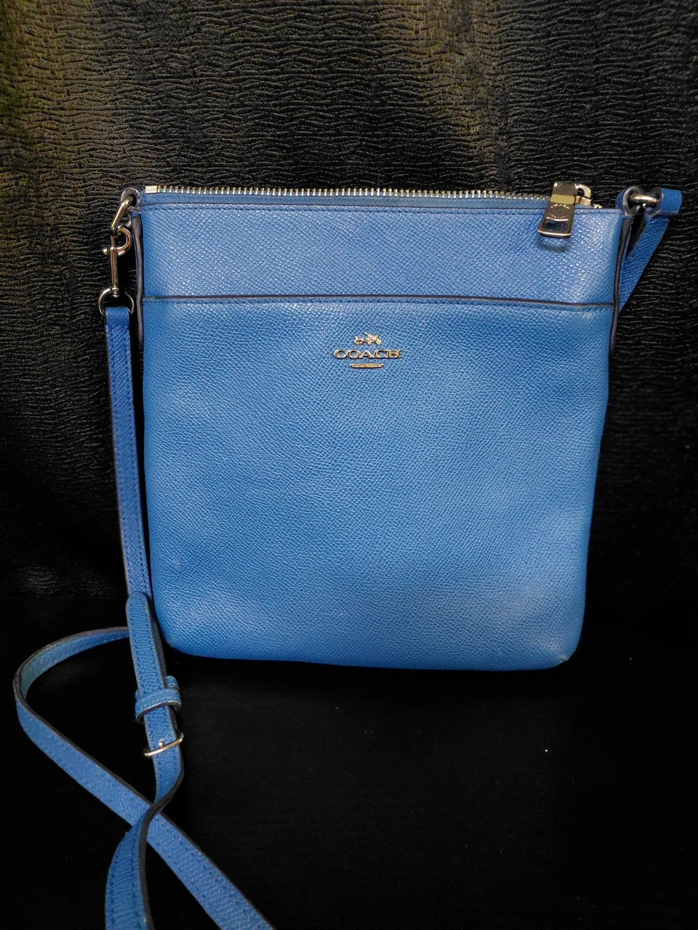 Coach Blue Crossbody Leather Bag